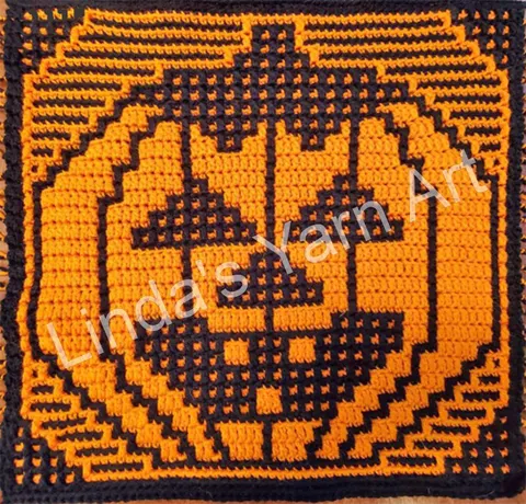Mosaic Pumpkin (wall hanging or pillow)