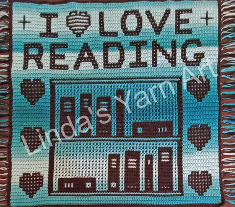 Mosaic Bookshelf, I Love Reading