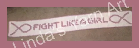 Bobble Fight Like A Girl Scarf