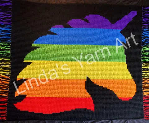 Mosaic Rainbow Unicorn