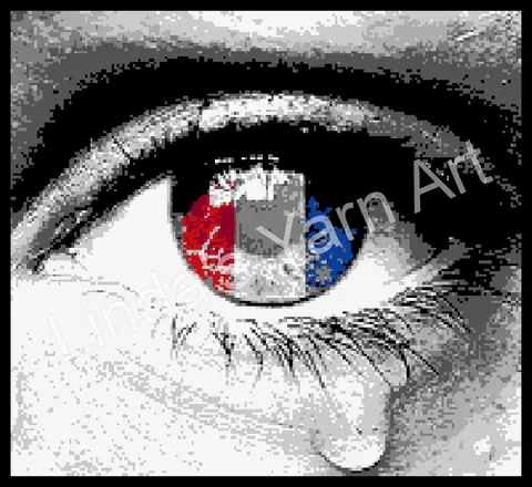 American Flag Crying eye