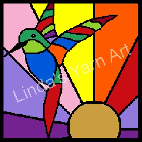 Stained Glass Hummingbird