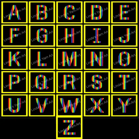 Rainbow Letters A-Z