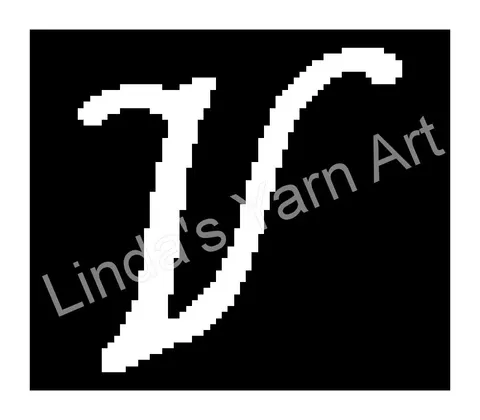 Monogram Cursive V