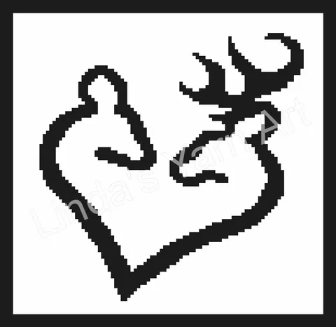 Deer Heads Heart