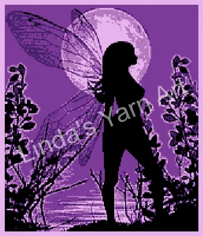 Fairy Silhouette Purples