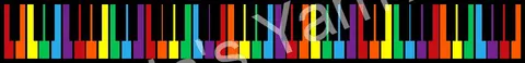 Rainbow Piano Keys Scarf