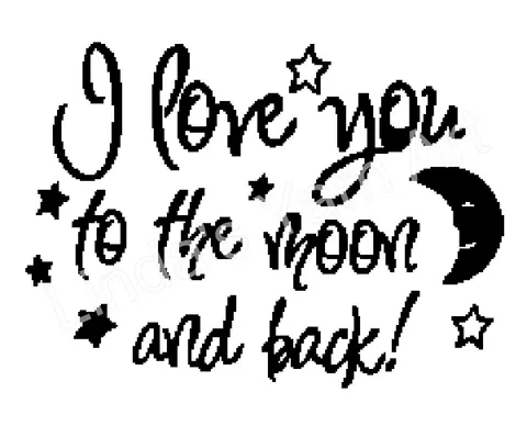 Love You to the Moon and Back B&W
