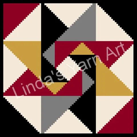 Geometric Pinwheel pillow
