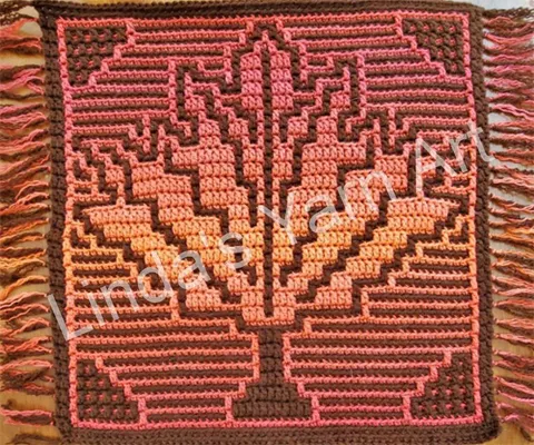 Mosaic Fall Leaf (wall hanging or pillow)