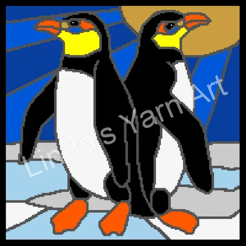 Stained Glass Penguins