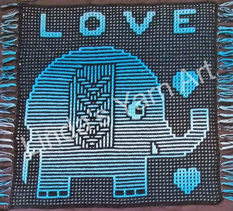 Mosaic Baby Elephant Love