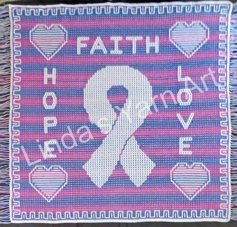 Mosaic Faith Hope Love Ribbon