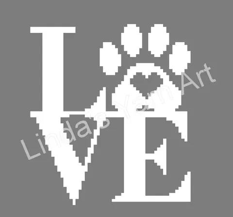 Love Paw Heart Pillow
