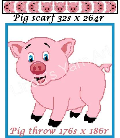 Baby Pig Throw and Scarf Bundle